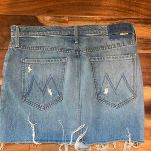 Mother Denim Frayed Mini Skirt